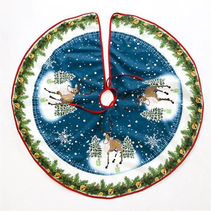 Jupe De Sapin De Noël 90cm Rouge JAADU - Couvre-Pieds Arbre De Noël Élégant