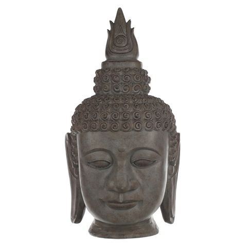 T&ecirc;te de Bouddha 64cm Gris