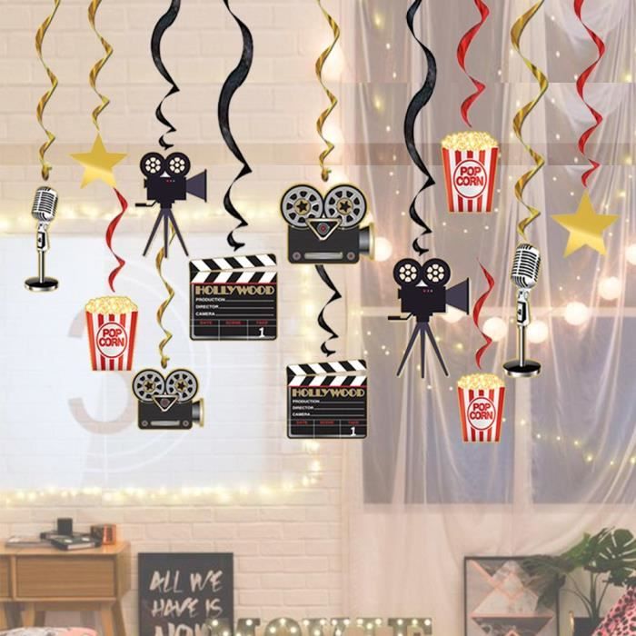 Support A Decorer Soiree Cinema Soiree Fournitures Decorations Suspendues 30pcs Decorations De Fete A Theme De Cinema Hollywood Qs Cdiscount Beaux Arts Et Loisirs Creatifs