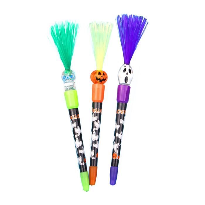 6pcs Halloween Stylo A Bille Creative Light Up Fibre Optique Citrouille Fantome Tete De Sorciere Cdiscount Beaux Arts Et Loisirs Creatifs