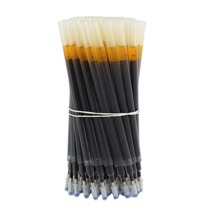 Lot 100 Recharges Stylo Marqueur Tissu Effaçable à La Chaleur – Noir Pointe Épaisse – Couture Quilting Patron