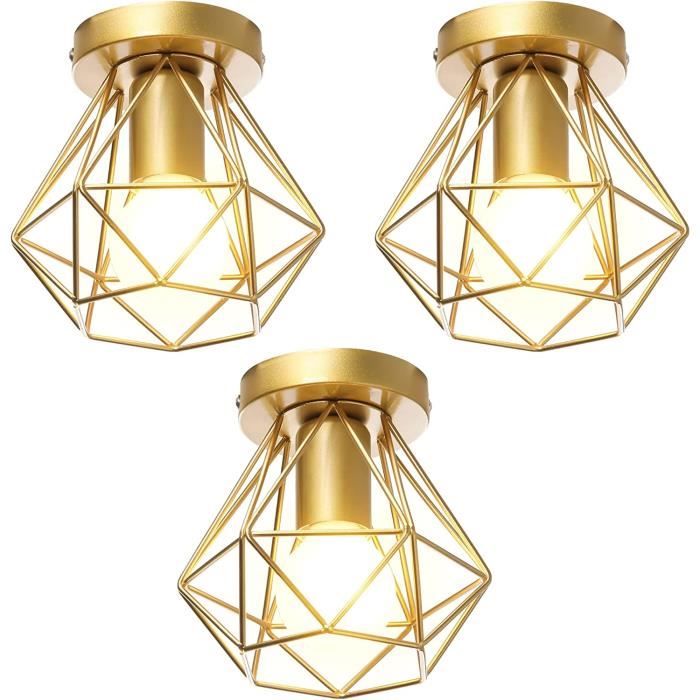 Lustre Industriel Vintage, 180°-360° Réglable Lampe de Plafond, E27