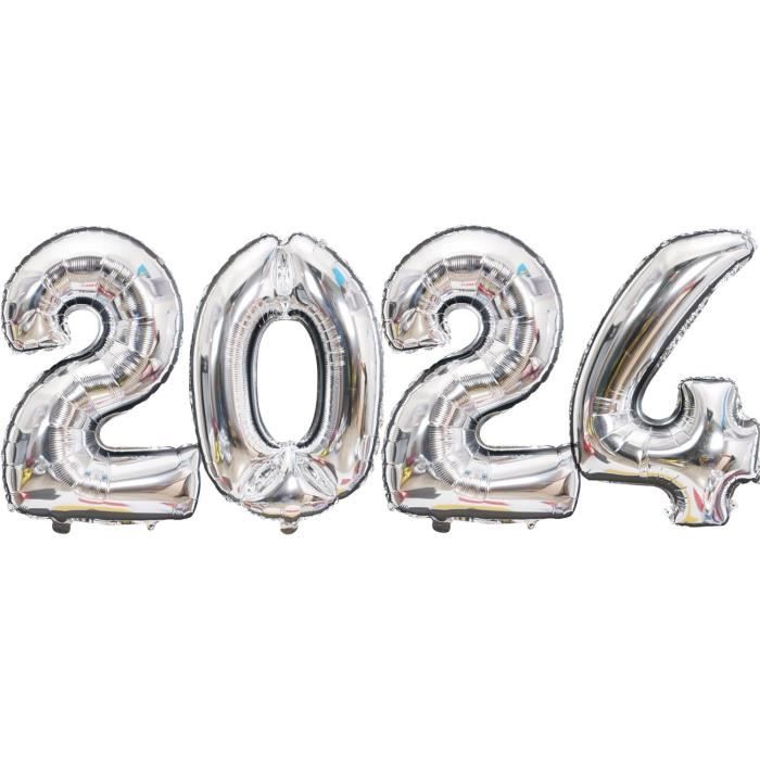 Decoration Nouvel An 2024,Kit De Ballon 2024 Deco,Fete Nouvelle Année Noir  Or Ballon Confettis,2024 Ballon Numéros Géant Num[u4344] - Cdiscount Maison