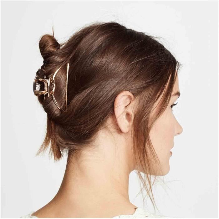 Barrette à Cheveux Circulaire Géométrique En Métal - Pince Décorative Femme, 5.8cm, Neuf