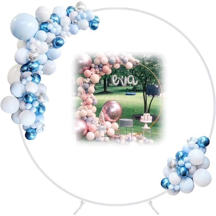 Lighterday Arche Ballon 2m Jaune - Support Toile De Fond Mariage Anniversaire Jardin Fête
