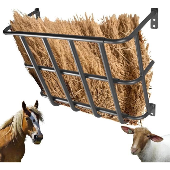 Râtelier Foin Acier Galvanisé Mangeoire à Foin Murale Acier Galvanisé - Râtelier Chevaux Chèvres Moutons Grande Capacité Mangeoire Foin Murale