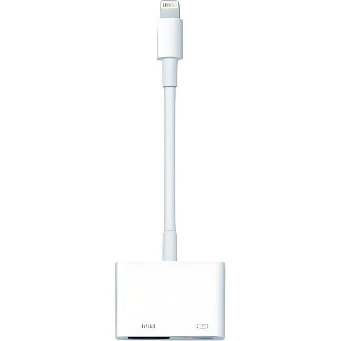 Adaptateur av numérique apple pour ipad et ipod apple - [1x connecteur mâle dock apple lightning - 1x HDMI