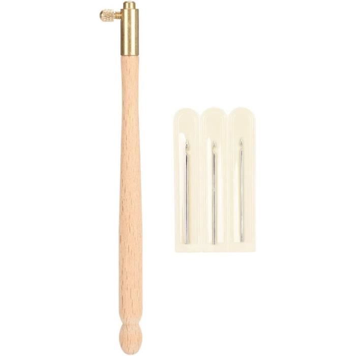 Crochet à Tambour CENPEK - 3 Aiguilles Interchangeables (0.7-1.2mm) - Pour Broderie Perles