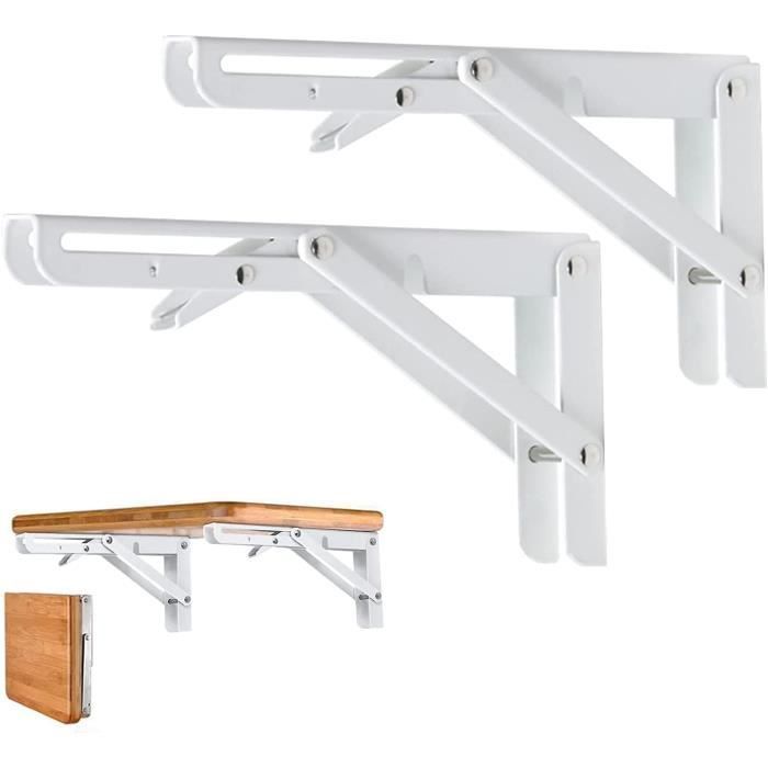 Lot de 2 Equerre Etagere 350mm, Support Console Pliable, Acier ...