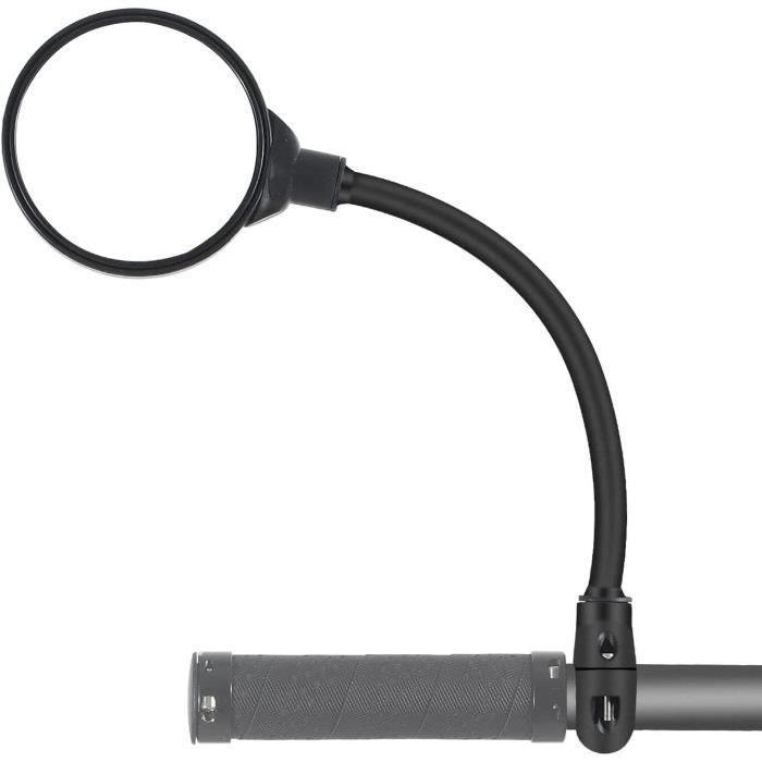 Rétroviseur De Vélo Pour Bout De Guidon - Montage Gauche, Verre HD, Réglable 360°, Vue Arrière Complète