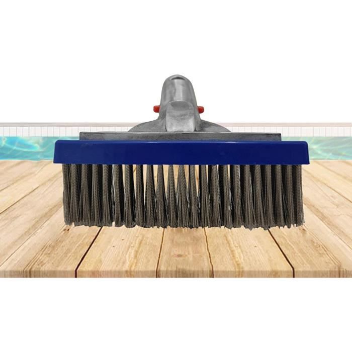 Brosse De Rechange Pour Nettoyage De Piscine - Tête En Plastique Robuste, Idéale Pour Les Parois Et Les Coins - 8