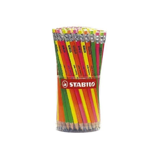 Stabilo Swano 4907 Crayon graphite HB avec gomme pack de 96