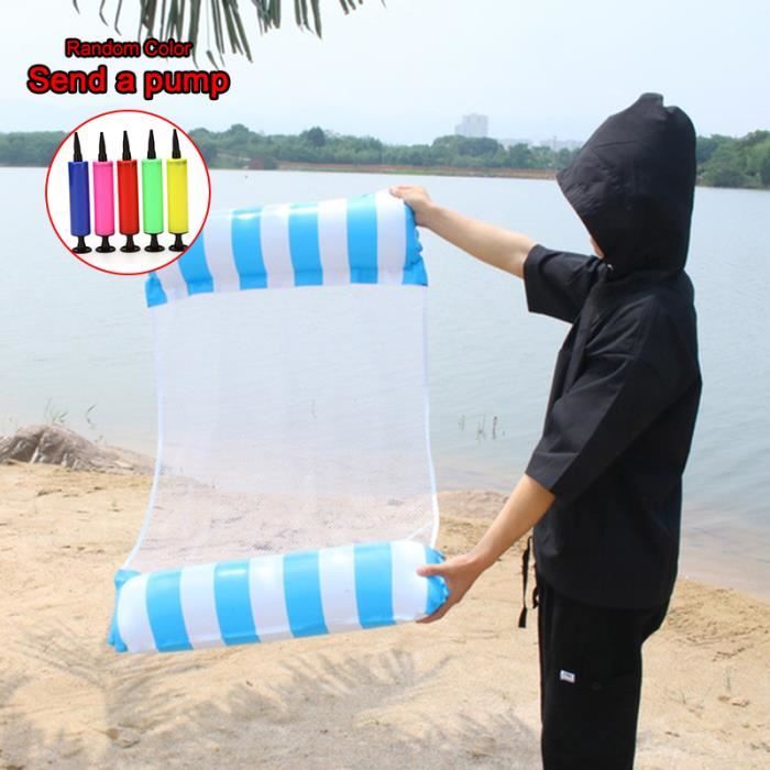 Hamac Gonflable Pour Piscine – Matelas D'Eau Avec Coussin Et Porte-Gobelet