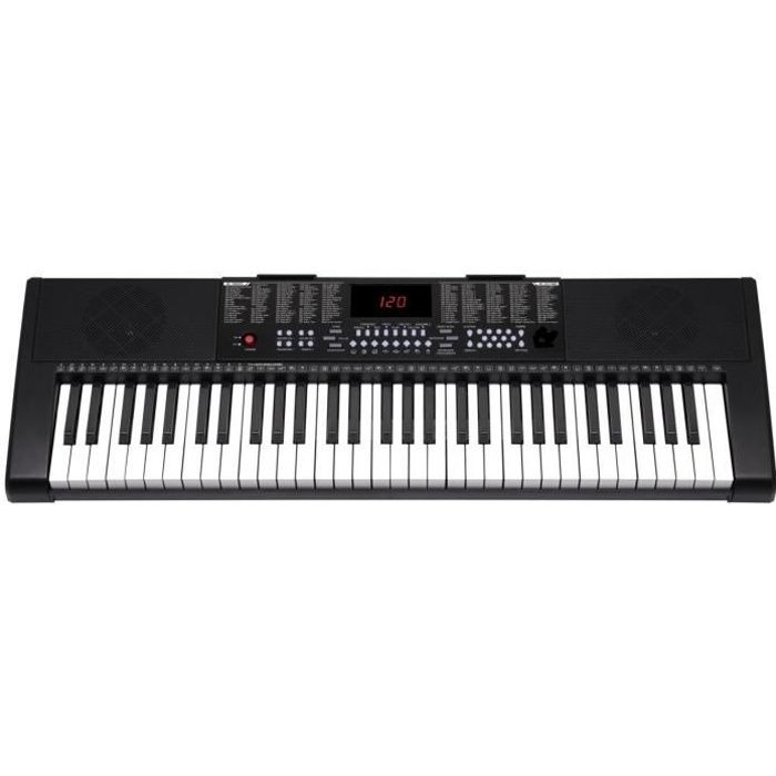max kb4 - piano numérique pour débutant, 61 touches, avec 2 haut-parleurs intégrés