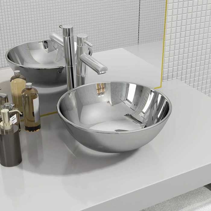 vidaXL Lavabo Bol 28 x 10 cm Céramique