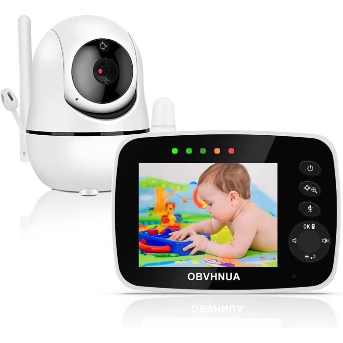 Moniteur vidéo pour bébé Avec caméra PTZ Nanny pour enfants Écran IPS de 5  pouces Batterie 5000mAh Téléphone bébé Vision nocturne automatique