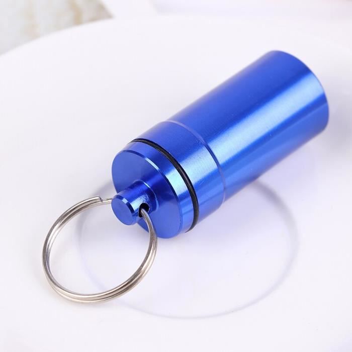 Portable Pilulier - LEWW - Boîte à Pilules Porte-Clés - Mini Pilulier - Aluminium Étanche - Foto 8