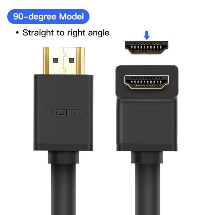Modèle de 90 degrés UGREEN Câble HDMI à Angle Droit 90 270 Degrés