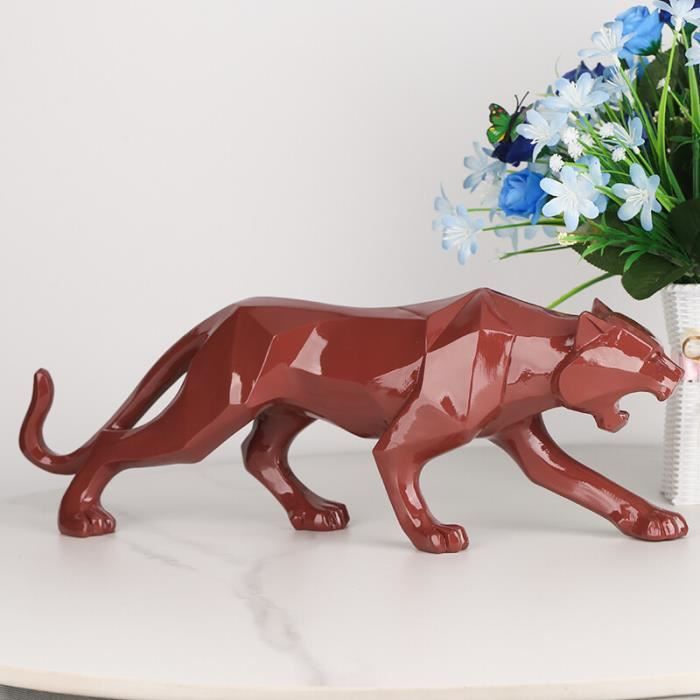 Statue Panthère Moderne Design Sculpture Léopard Ornements Animaux
