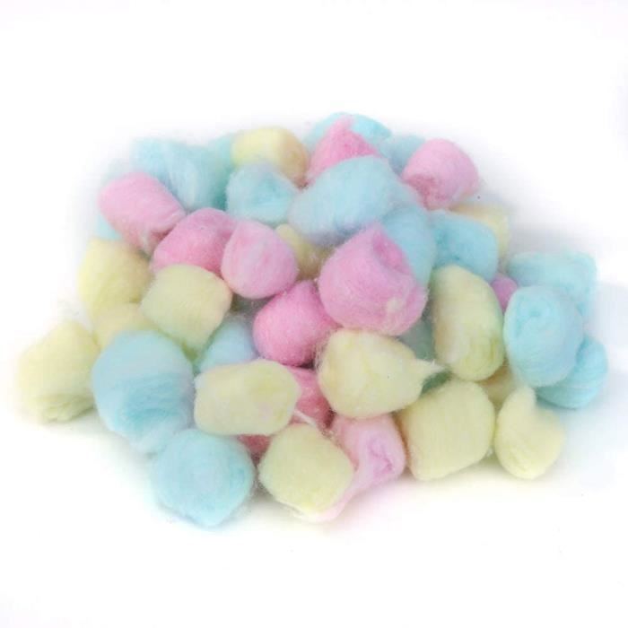 Comparer les prix de multicolore Lot de 100 boules de coton colorées pour maisons de hamster
