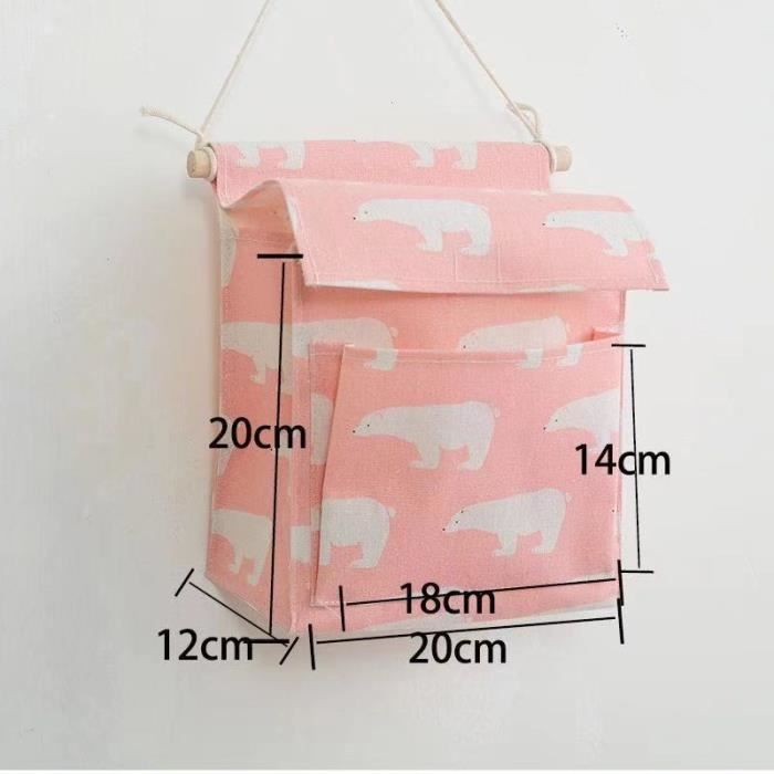 Petit Sac De Maternité Imprimé Ours - Multi-compartiments - Tissu Coton - Léger & Pratique Pour Parents - 8