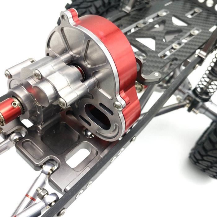 ARAMOX Boîte de vitesse de voiture RC Boîte de Vitesses Centrale en Métal avec Moteur à Engrenages pour SCX10 1/10 Voiture