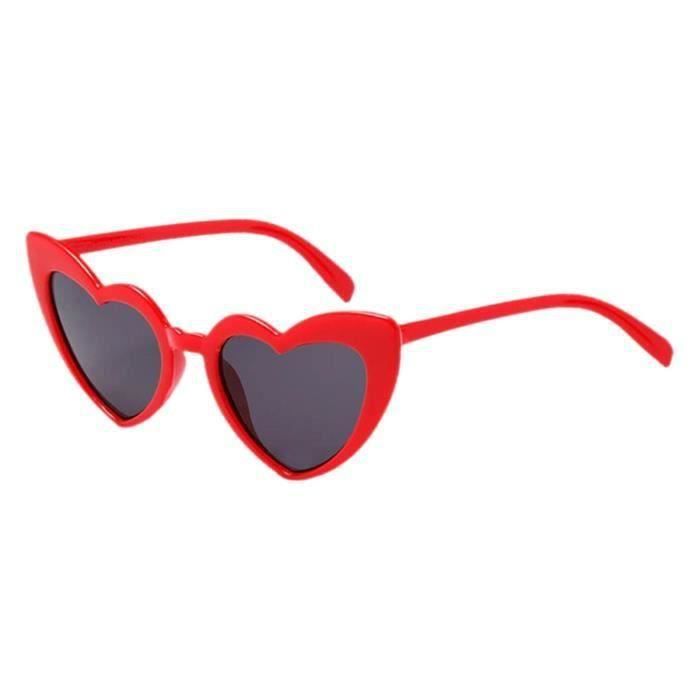 ANLIOTO Lot 6 Lunettes De Soleil Cœur Vintage – Style Hippie Années 90, Fête & Déguisement