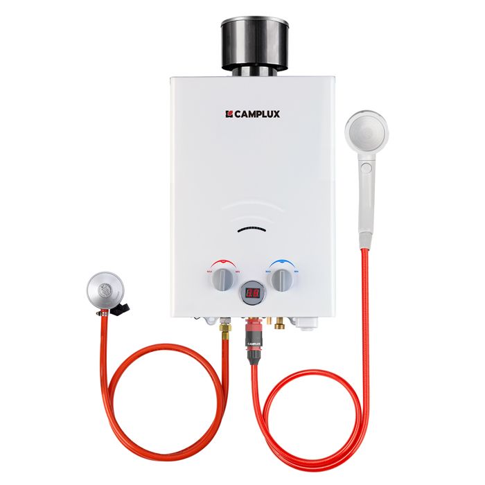 Chauffe-eau à Gaz Camplux BW158C 6L Douche à Gaz Capuchon de Pluie idéale pour une Excursion en Camping-car