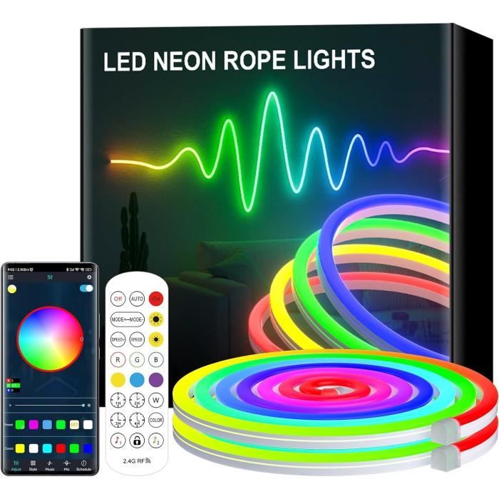 Bande Led Rgb, Bande Led 5M 10M Bluetooth, Bandes Led Néon Flexibles ...