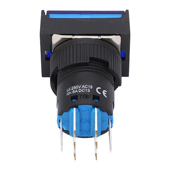 Aiqeer 2 Pièces 12 mm Commutateur Bouton-Poussoir Momentané, 12V / 24V 3A Interrupteur à Bouton-Poussoir en Acier Inoxydable Étanche IP66, avec Prise Pré-Câblée (LED Jaune