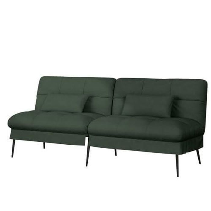 Canapé Convertible en Peluche canape 3 Places Style Moderne Pieds en métal 174 * 51 * 72cm Vert