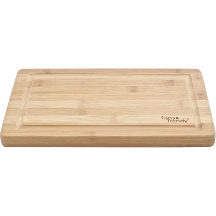 Tiroirs de Cuisine en Acier Inoxydable Planche Anti Bact/érienne 100/% Bio LAOYE Planche a Decouper en Bois-Bambou avec 2 pcs Plateau R/écup/érateur 41 x 28 x 6cm