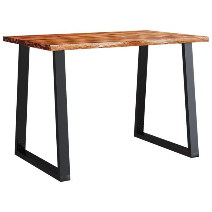mange-debout - table haute - table à manger 110x70x75 cm bois d'acacia solide à bord vif - yw tech 7868793444912