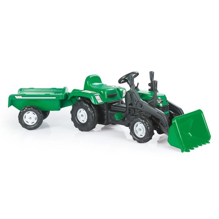 Tracteur à Pédales Rolly Toys John Deere 6210 R - Avec Pelle Avant - Pour Enfants Dès 3 Ans - Vert