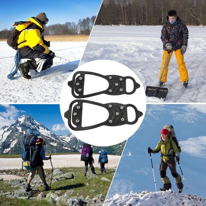 Crampons antidérapants pour marches à neige et à glace, taille M