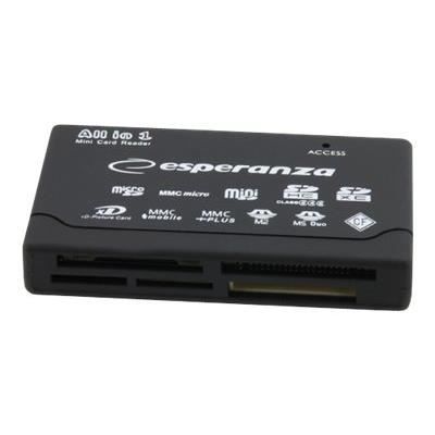Esperanza EA119 Lecteur de carte tout en un MS MS Duo xD miniSD CF MMCmobile microSD MMCplus SDHC MS Micro SDXC USB 2.0 - vue 3