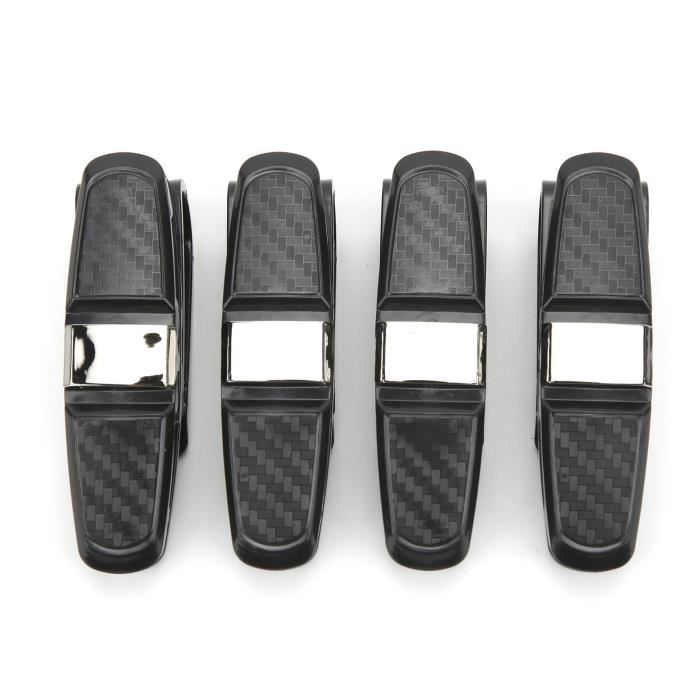 Porte-lunettes Voiture Magnétique - 3 Pièces Noir/gris/beige - Multifonction Pare-soleil - Cuir PU