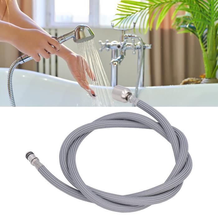 Tuyau De Robinet De Cuisine Extractible 1,5 M Noir - Nylon Et Métal - Neuf