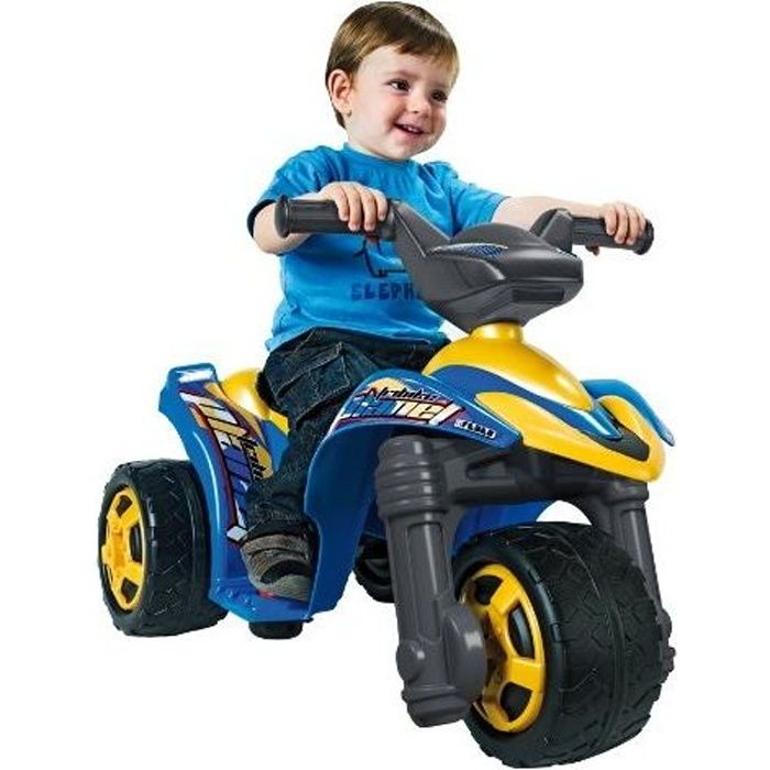 Tribike Planet 6V - FEBER - Moto Electrique Enfant - Bleu - Stabilité et Confort