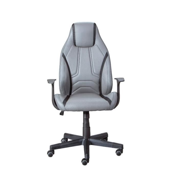 chaise de bureau - interlink - lysander - polyuréthane et textile - roulettes et accoudoirs