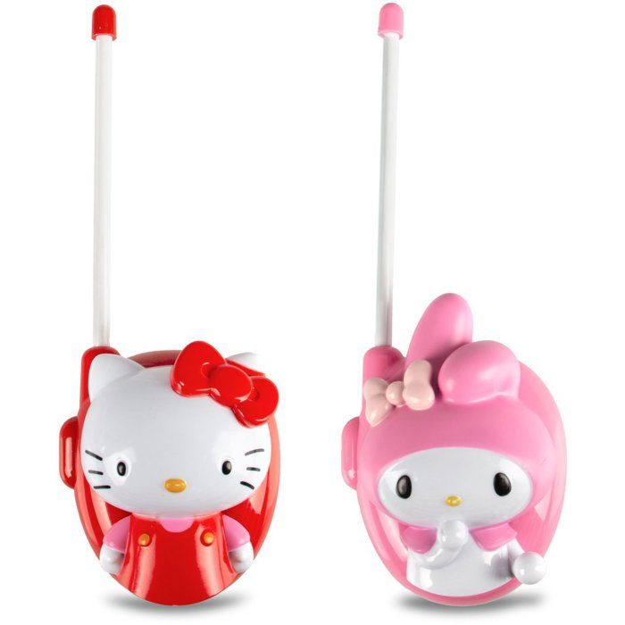 Talkie Walkie 3D Hello Kitty et Melody - Distance 50 metres - Fonctionnes avec 6 piles Lr06 non incluses