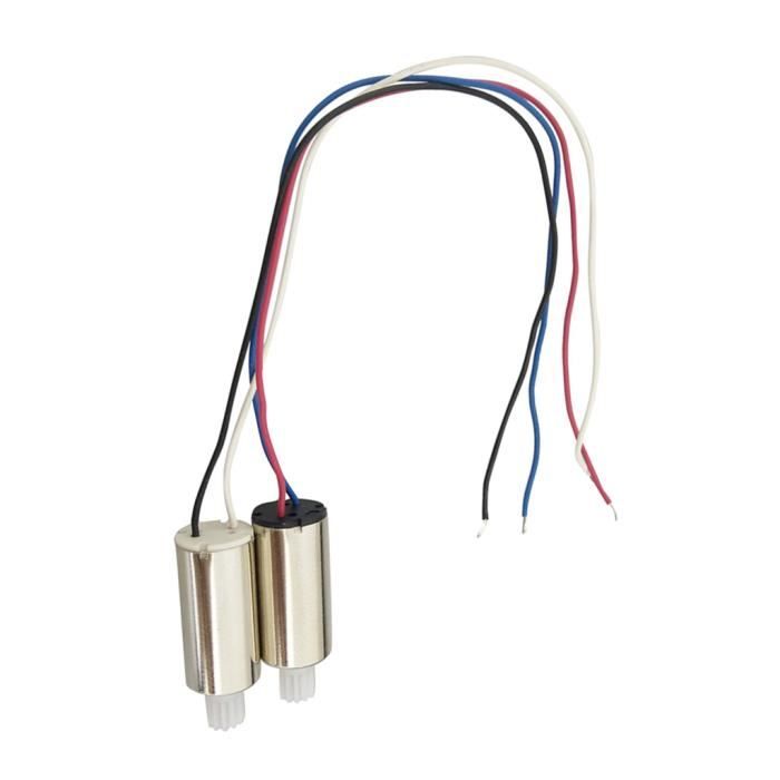 Moteurs RC Drone CW/CCW - 2 Pièces, 7x16mm, Noir, Métal, Pour Remplacement Ou Construction