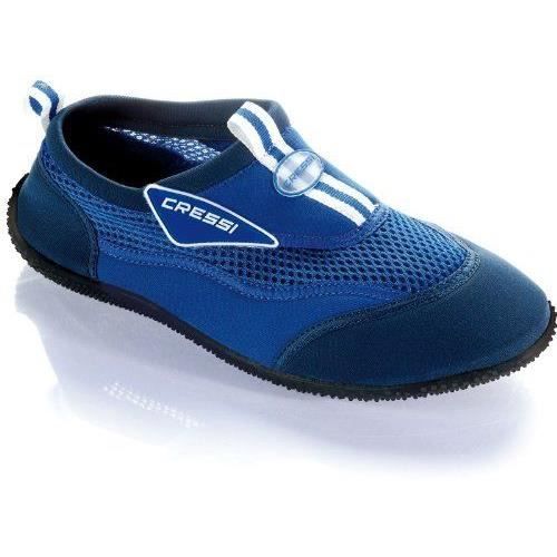 chaussons pour sport aquatique - cressi - reef - taille 38 - azur/bleu - semelles antidérapantes