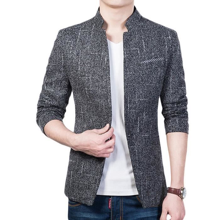 blazer homme col montant