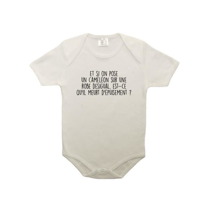 Body Bebe 100 Coton Poser Un Cameleon Bleu 18 23 Mois Bleu Achat Vente T Shirt Prolongation Soldes Cdiscount