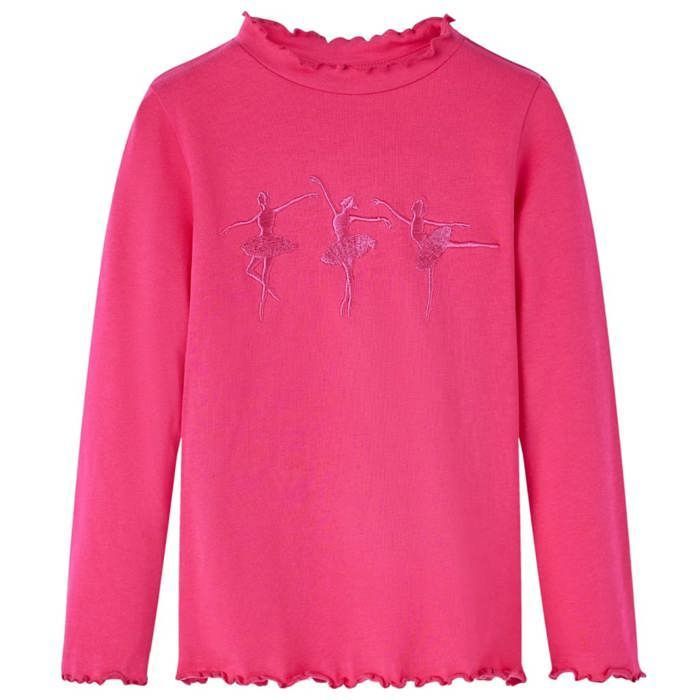 T-shirt enfants à manches longues rose vif Multi-tailles T-shirt enfants à manches longues rose vif Multi-tailles