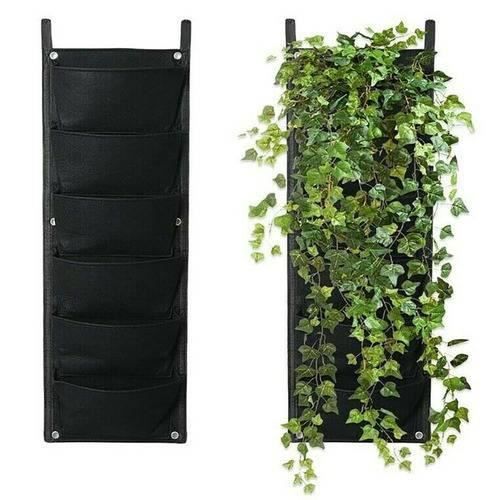 Jardinière Murale Verticale 12 Poches En Feutre - Pour Herbes Aromatiques, Fleurs Et Plantes - Intérieur/Extérieur