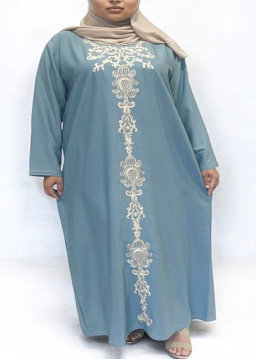 Caftan abaya maison fête tunique longue oriental été Cape Bleu turquoise Laila