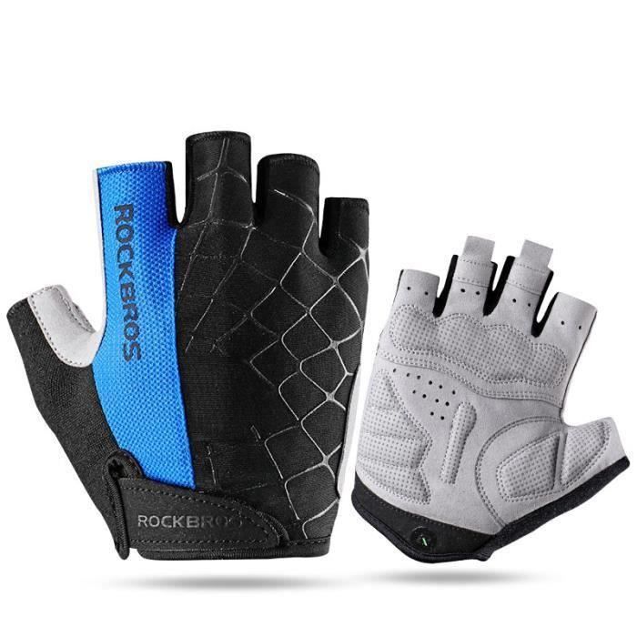 Gants De Cyclisme Demi-doigt - KES - KES014-01[B] - Blanc - Antidérapants - Respirants