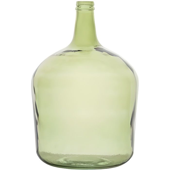 Vase en verre Dame Jeanne 12 litres vert Vert Cdiscount Maison